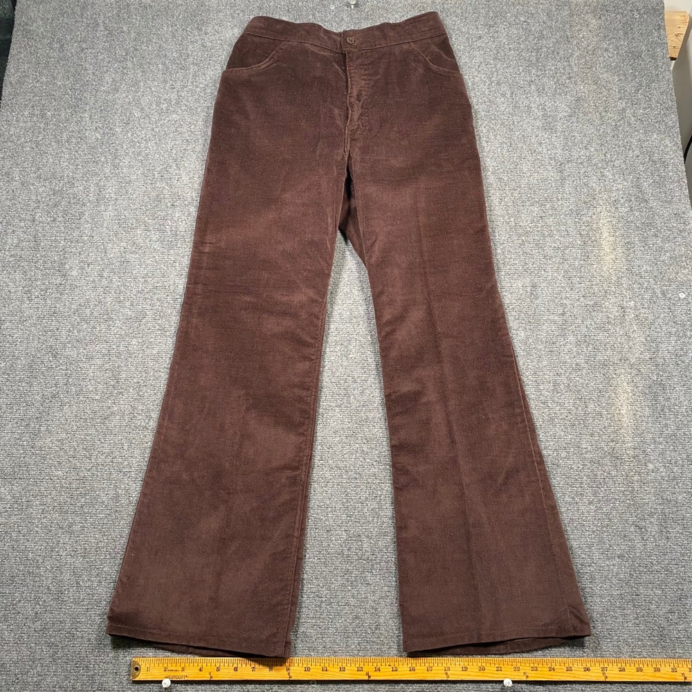 Vintage Levi Brown Corduroy Flare‎ Pants Men Size 36x34 (Fits 28x31)